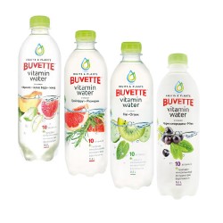 Buvette Напій Vitamin Water пет 0.5л Абр інж алое, грейпфр/розмар, Огірка ківі, чор смор/м’ята