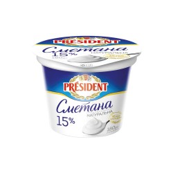 Президент Сметана 15% 180г