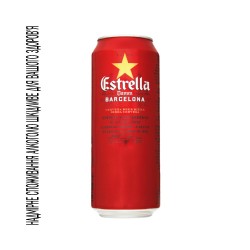 Estrella Пиво Damm Barcelona світле ж/б 4.6% 0.5л