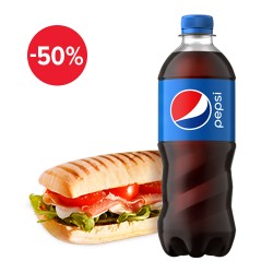 Сэндвич + Pepsi 0,5 л скидка на напиток