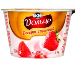 Дольче Десерт сирковий 3.4% полуниця 200г