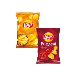 Lay's Чипсы картофельные 133г Сыр, Рифлённые лобстер