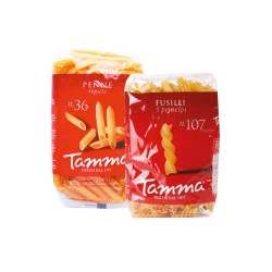 Макаронные изделия Tamma 500г Витый рожок, Перья Рифленные