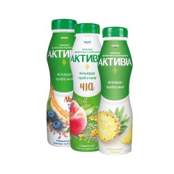 Активіа йогурт 1.5% 290г Ананас, Персик-чиа-гранола, Черника 5 злаков