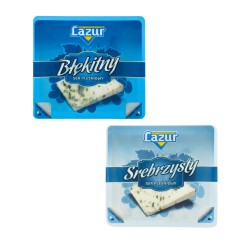 Lazur Сыр Лазур с плесенью 50% 100г Голубой, Серебристый