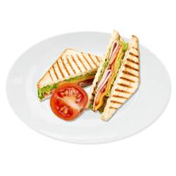 Тост з томатом та шинкою 