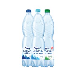 Карпатська джерельна Мін вода 1.5л негазована, газована, слабогазована
