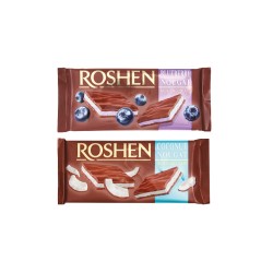 Шоколад Roshen мол. з нугою 90г Кокос, Чорниця