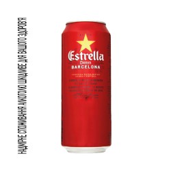 Estrella Пиво Damm Barcelona светлое ж/б 4.6% 0.5л