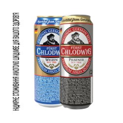 Furst Chlodwig Пиво ж/б 0.5л Премиум, Weizen