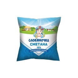 Сметана плівка Слов'яночка 15%