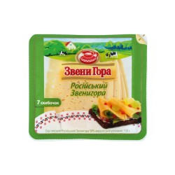 Сир Російський 50% слайс Звени Гора 150г