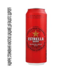 Estrella Пиво Damm Barcelona світле ж/б 4.6% 0.5л