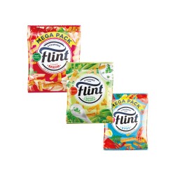 Flint Сухарики пшен/жит 110г Бекон, Сметана зелень, Краб