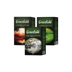 Чай Greenfield 100г чорн. Golden Ceylon, зел. Flying Dragon, чорн. Earl Grey Fantasy