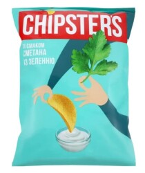 CHIPSTER`S Чіпси картопляні Сметана Зелень 130г