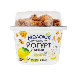 Молокия Йогурт бел+гран Груша-ваниль 2.5% ст 170г