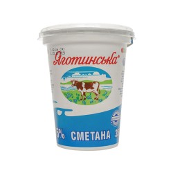 Сметана 15% стакан Яготинське 350г