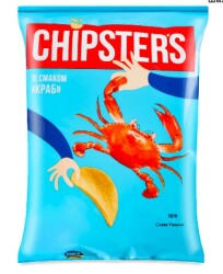 CHIPSTER`S Чіпси картопляні хвил краб 130г