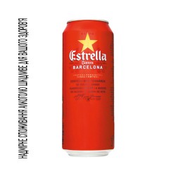 Estrella Пиво Damm Barcelona світле ж/б 4.6% 0.5л