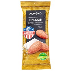 Almond Мигдаль смажений солоний 50г