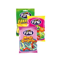 Fini Цукерки желейні 100г Fruit Salad, Jelly Berries, Magic Carpet, Mini Cables, Банани, Боби