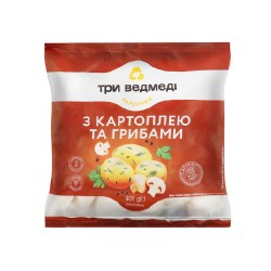 Вареники картопля/гриби Три ведмеді 400г